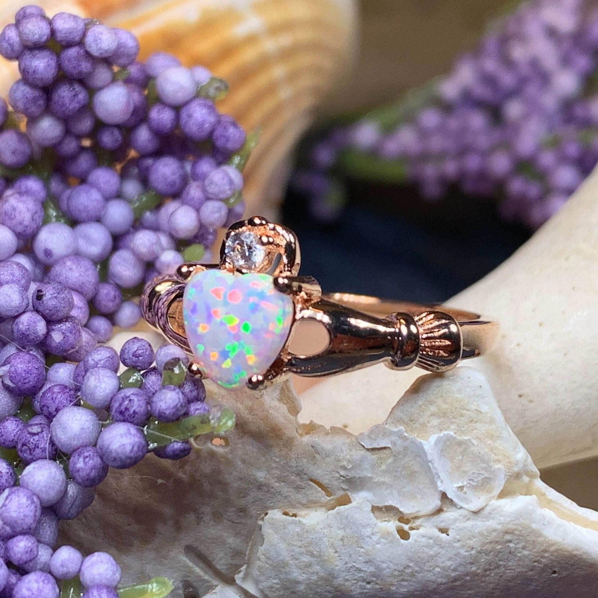 Raynette Claddagh Opal Ring - 4