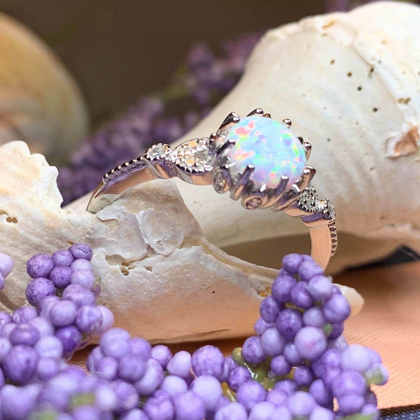 Vintage Opal Celtic Ring - 5