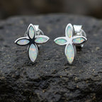 Opal Cross Earrings