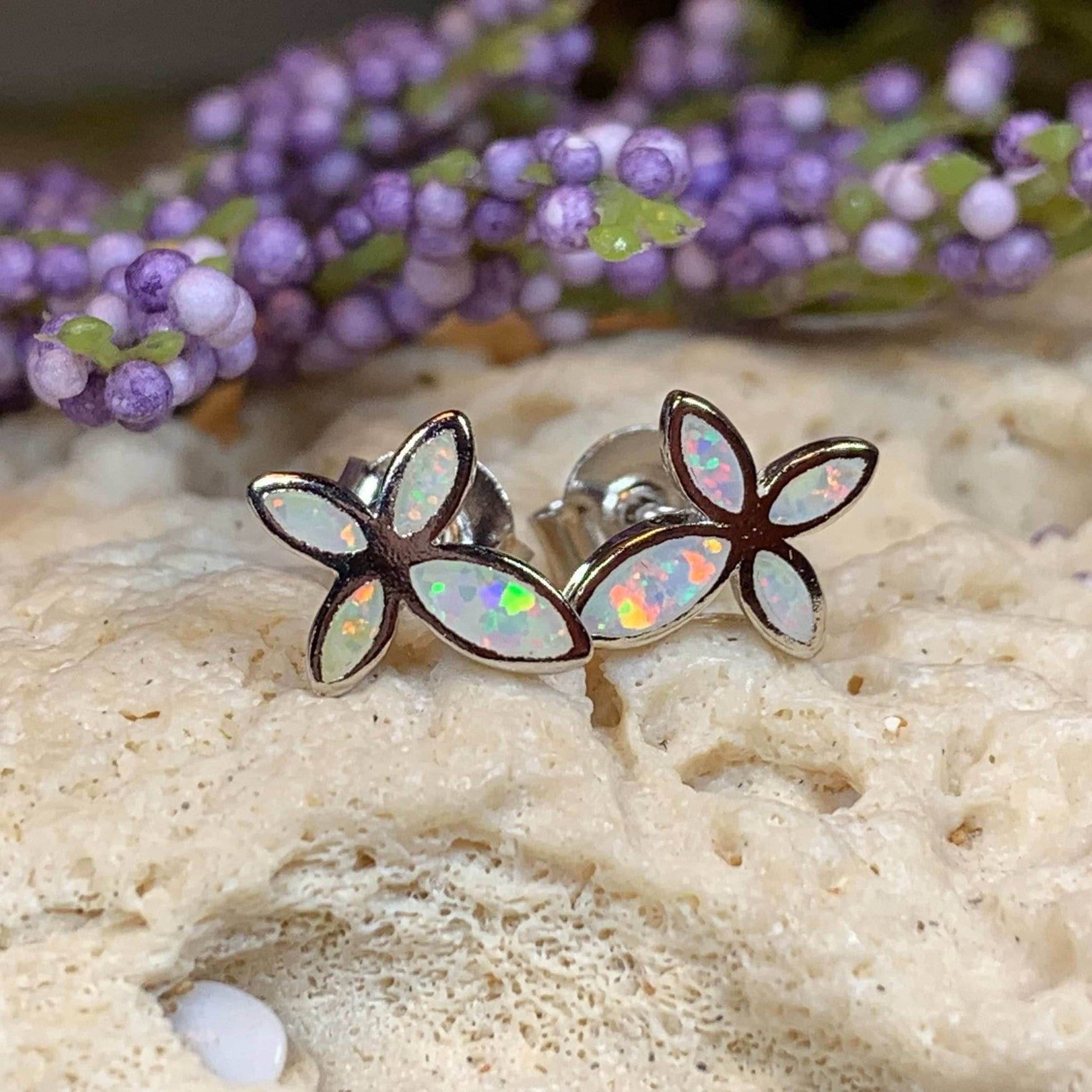 Opal Cross Earrings - 