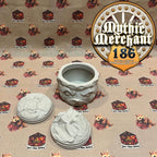 Golem Dice Case from Ars Moriendi 3D - Dungeons and Dragons, Pathfinder, TTRPG, Dice Cup/Roller - Black / Glim A