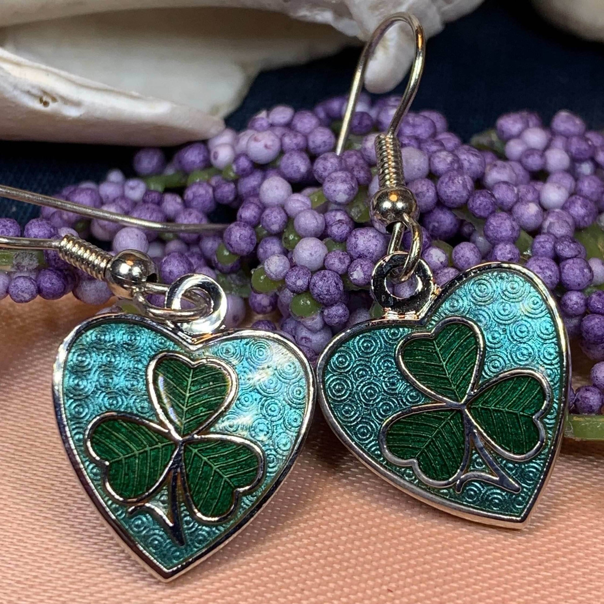 Shamrock Heart Earrings - 