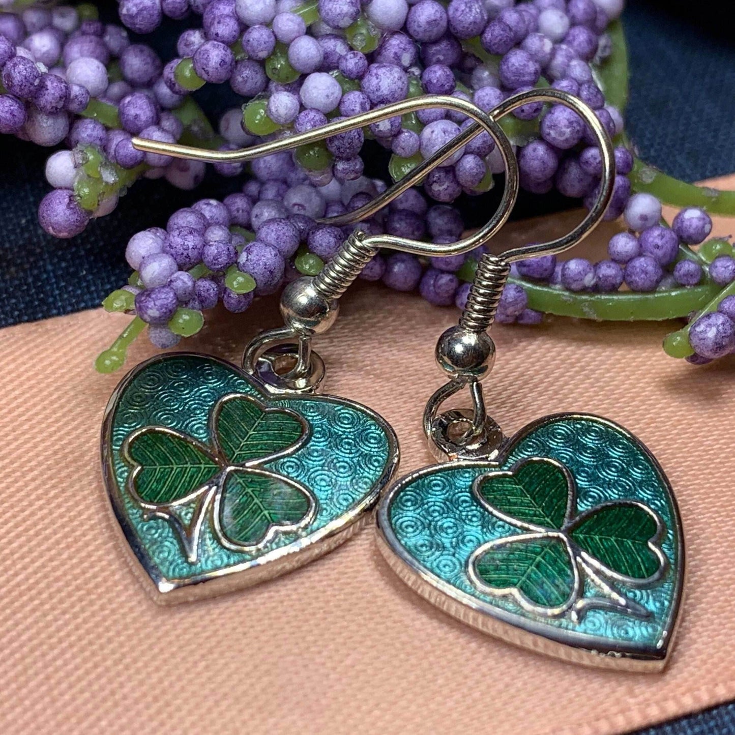 Shamrock Heart Earrings - 