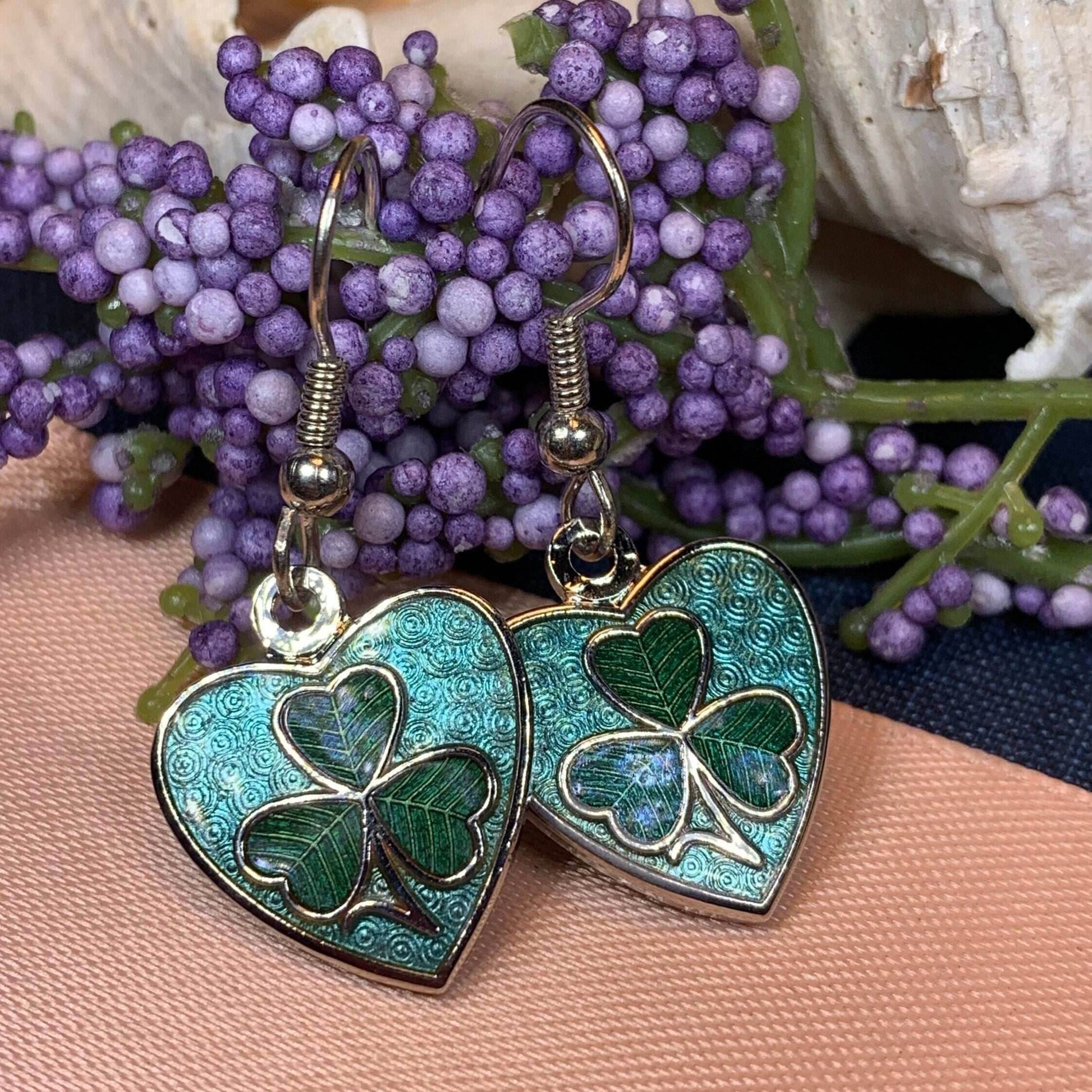 Shamrock Heart Earrings - 