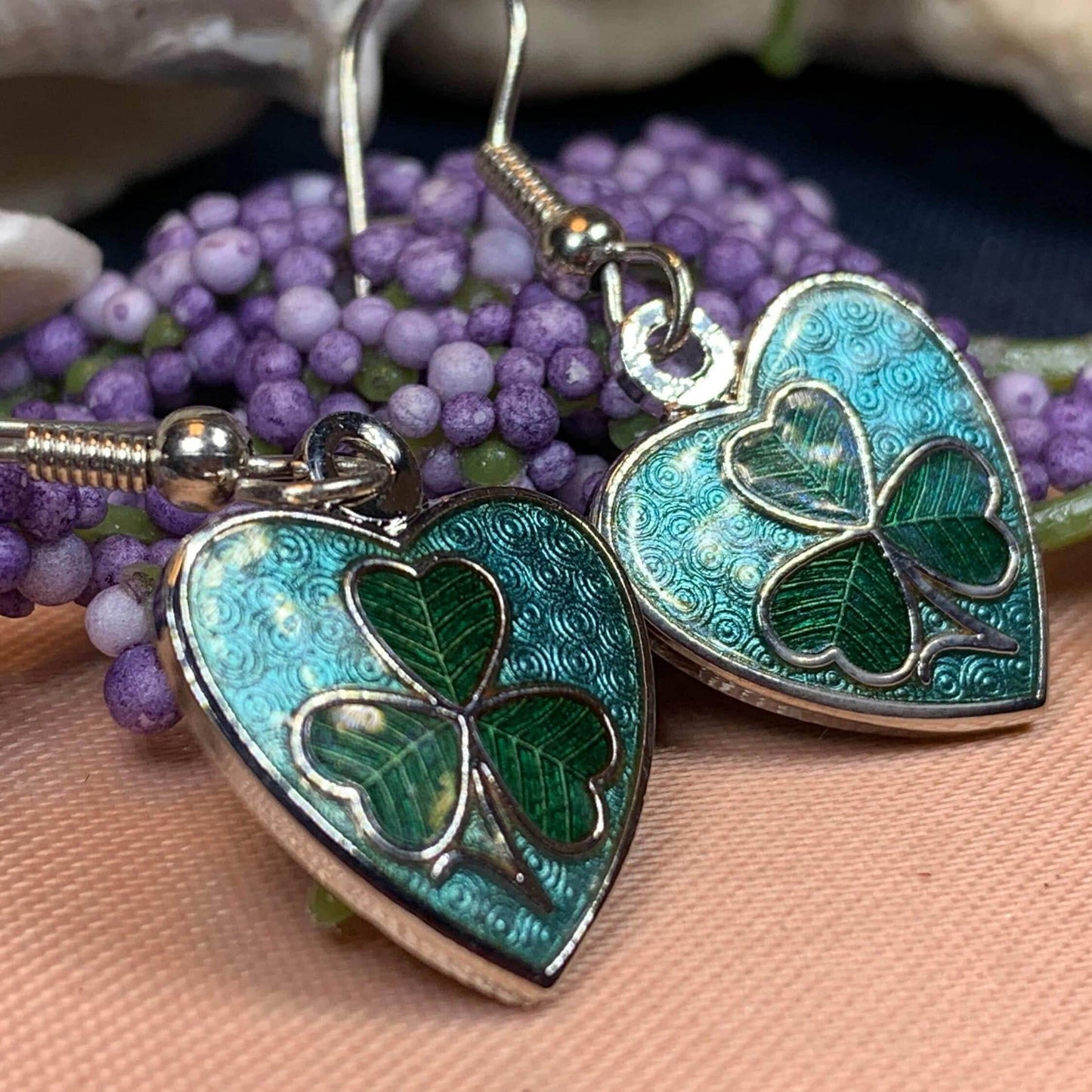 Shamrock Heart Earrings - 