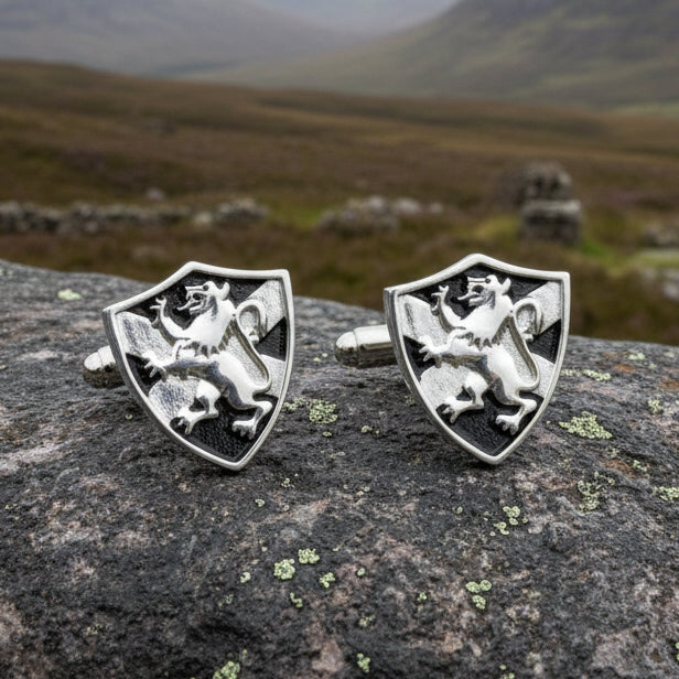 Lion of Scotland Shield Cuff Links