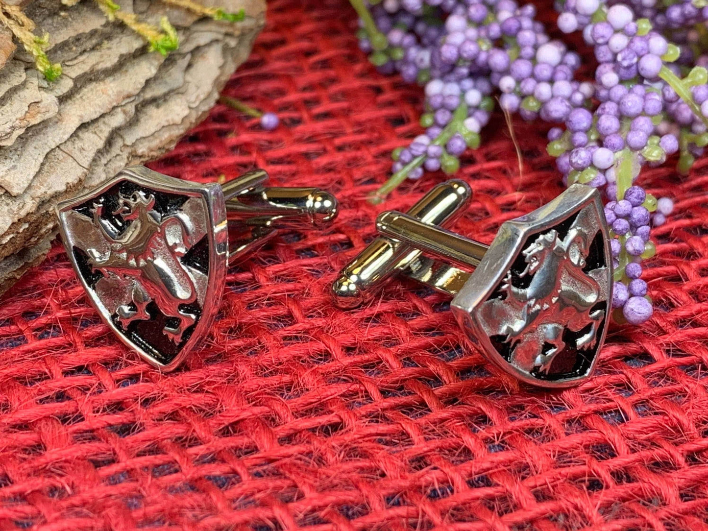 Lion of Scotland Shield Cuff Links - 