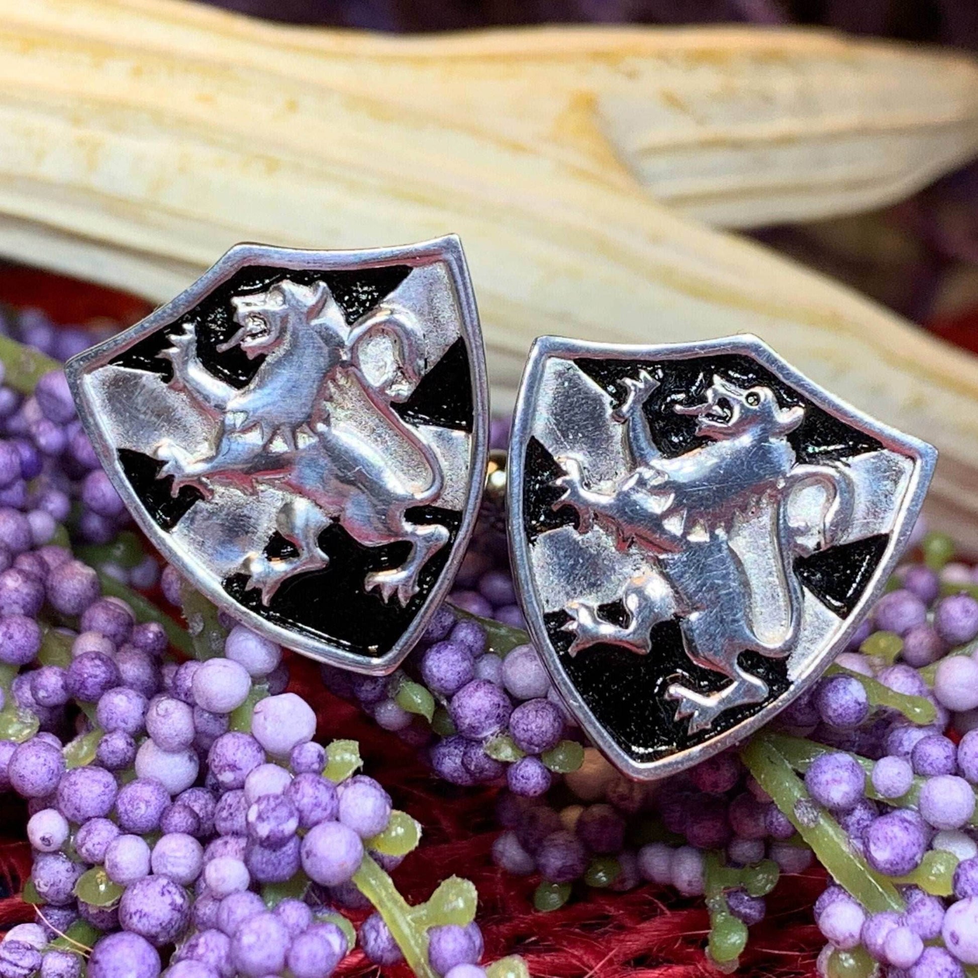 Lion of Scotland Shield Cuff Links - 