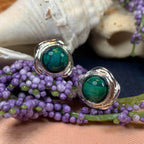 Celtic Heathergems Post Earrings - Green