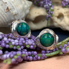 Celtic Heathergems Post Earrings - Green