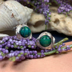 Celtic Heathergems Post Earrings - Green