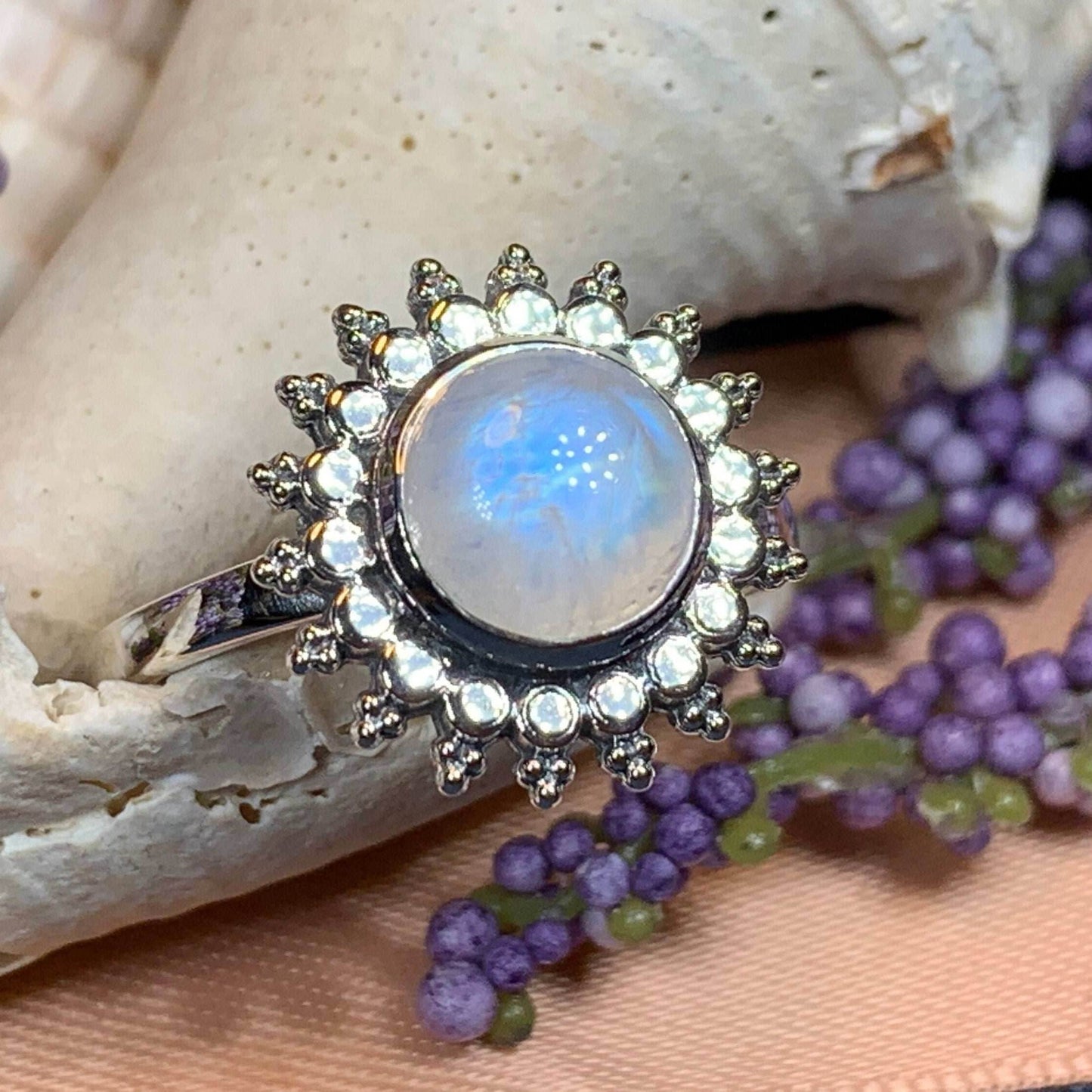 Sunyana Moonstone Sun Ring - 6