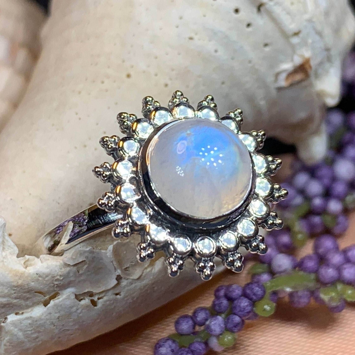 Sunyana Moonstone Sun Ring - 6