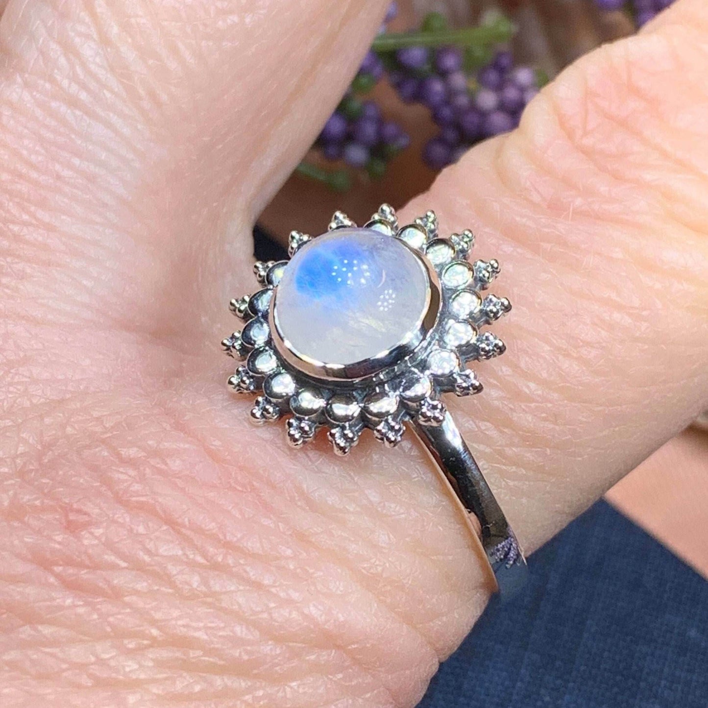 Sunyana Moonstone Sun Ring - 6
