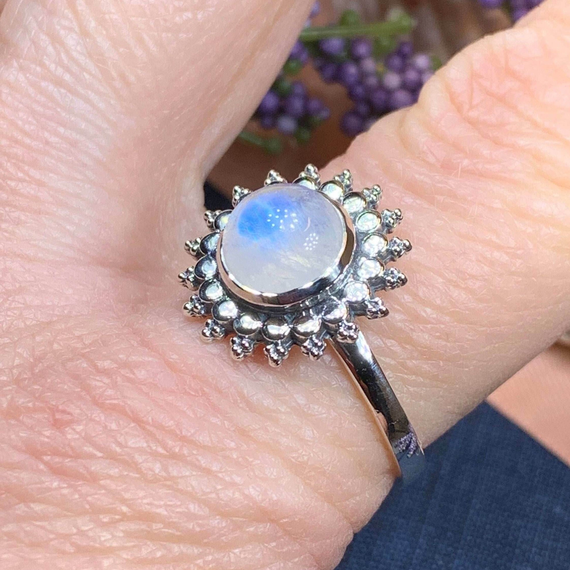 Sunyana Moonstone Sun Ring - 6