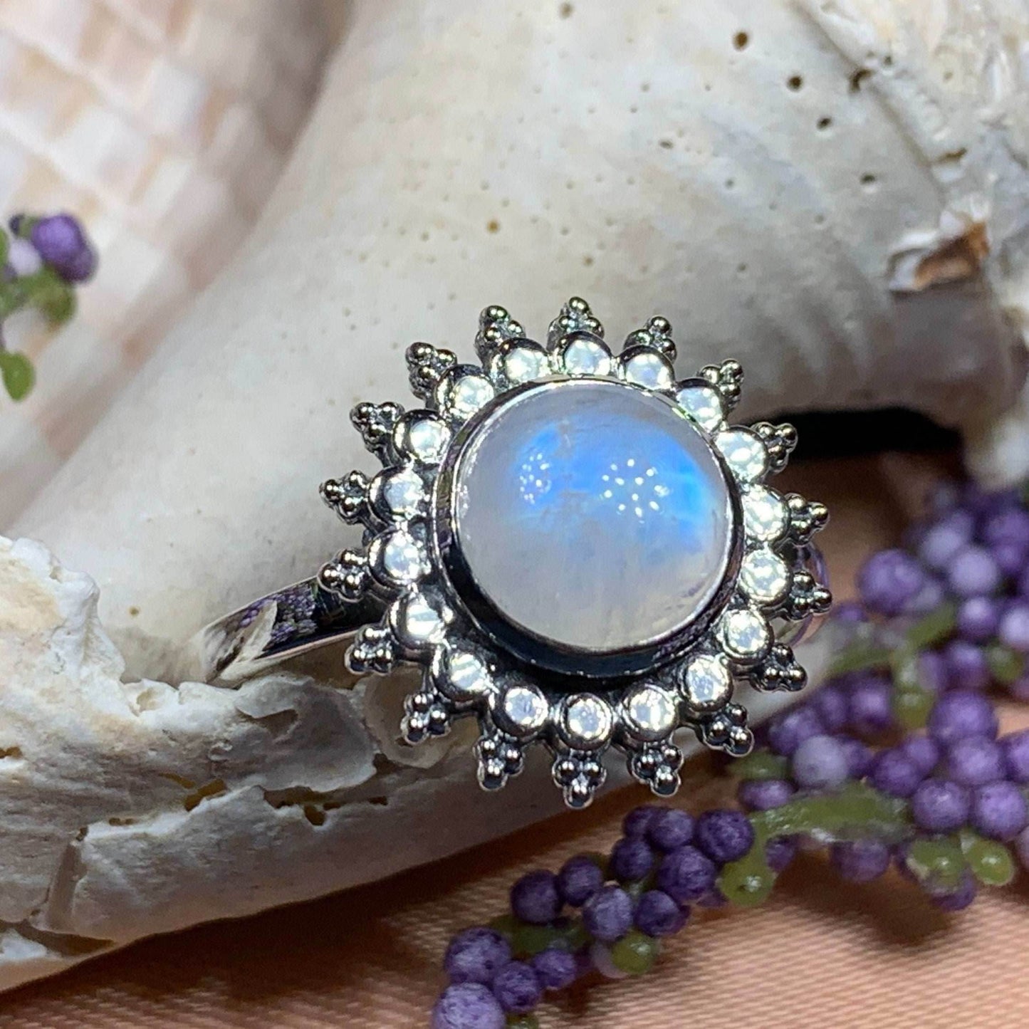 Sunyana Moonstone Sun Ring - 6