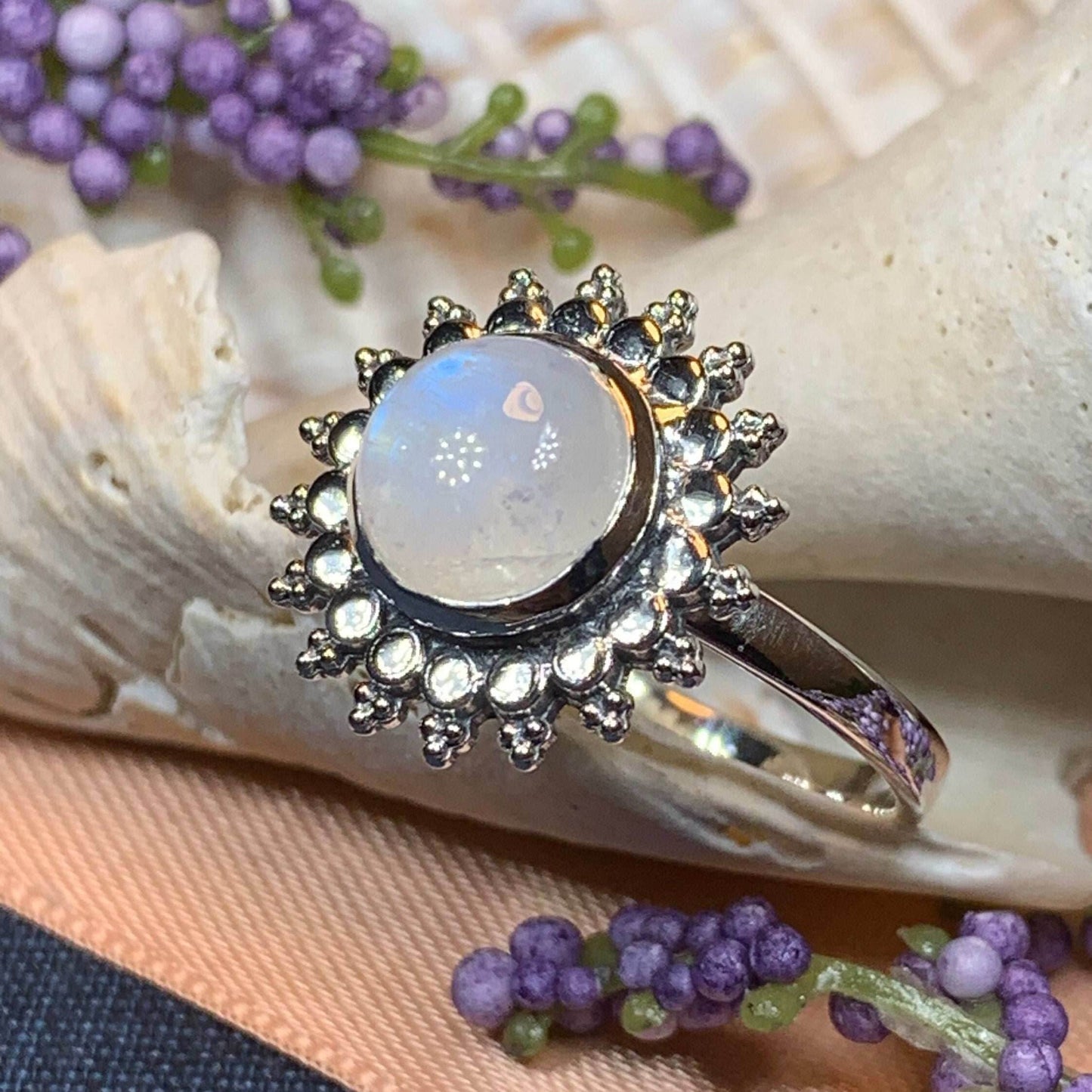 Sunyana Moonstone Sun Ring - 6