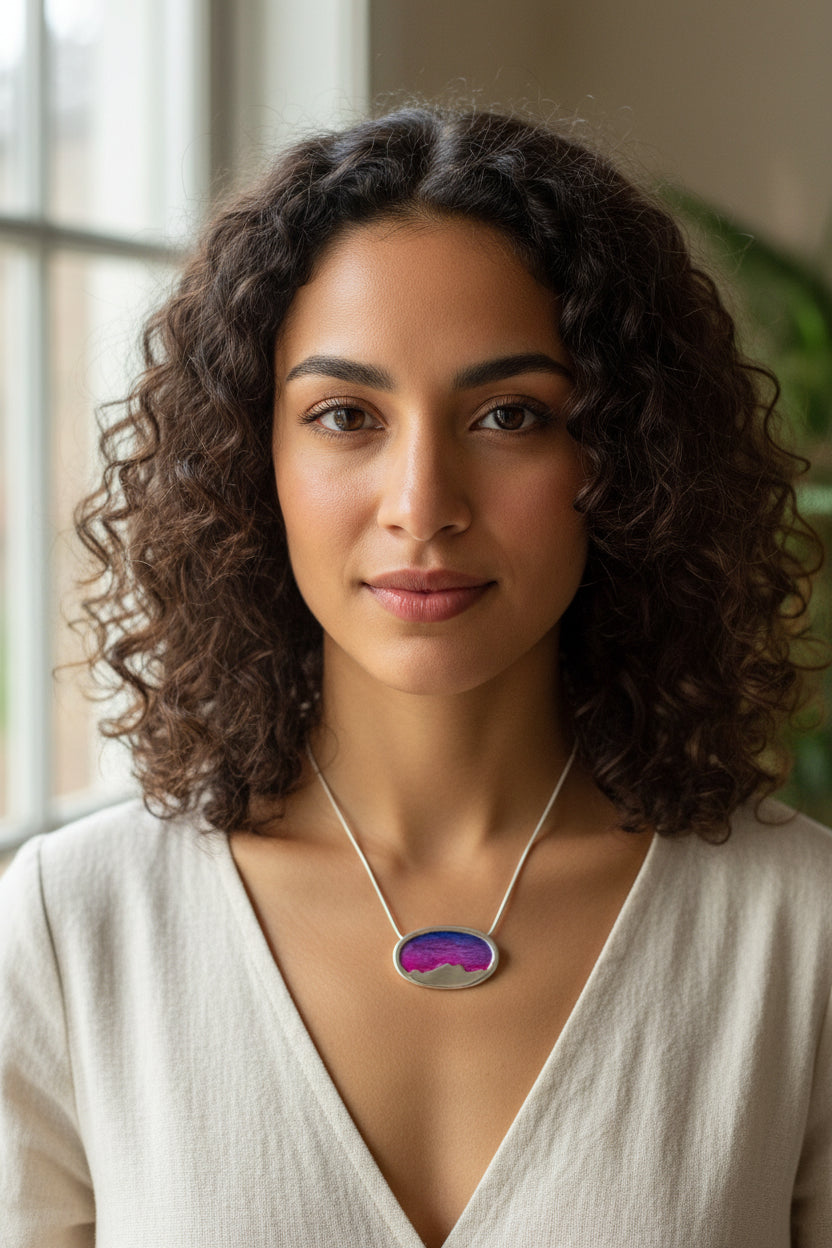 Purple Skies Northern Lights Necklace