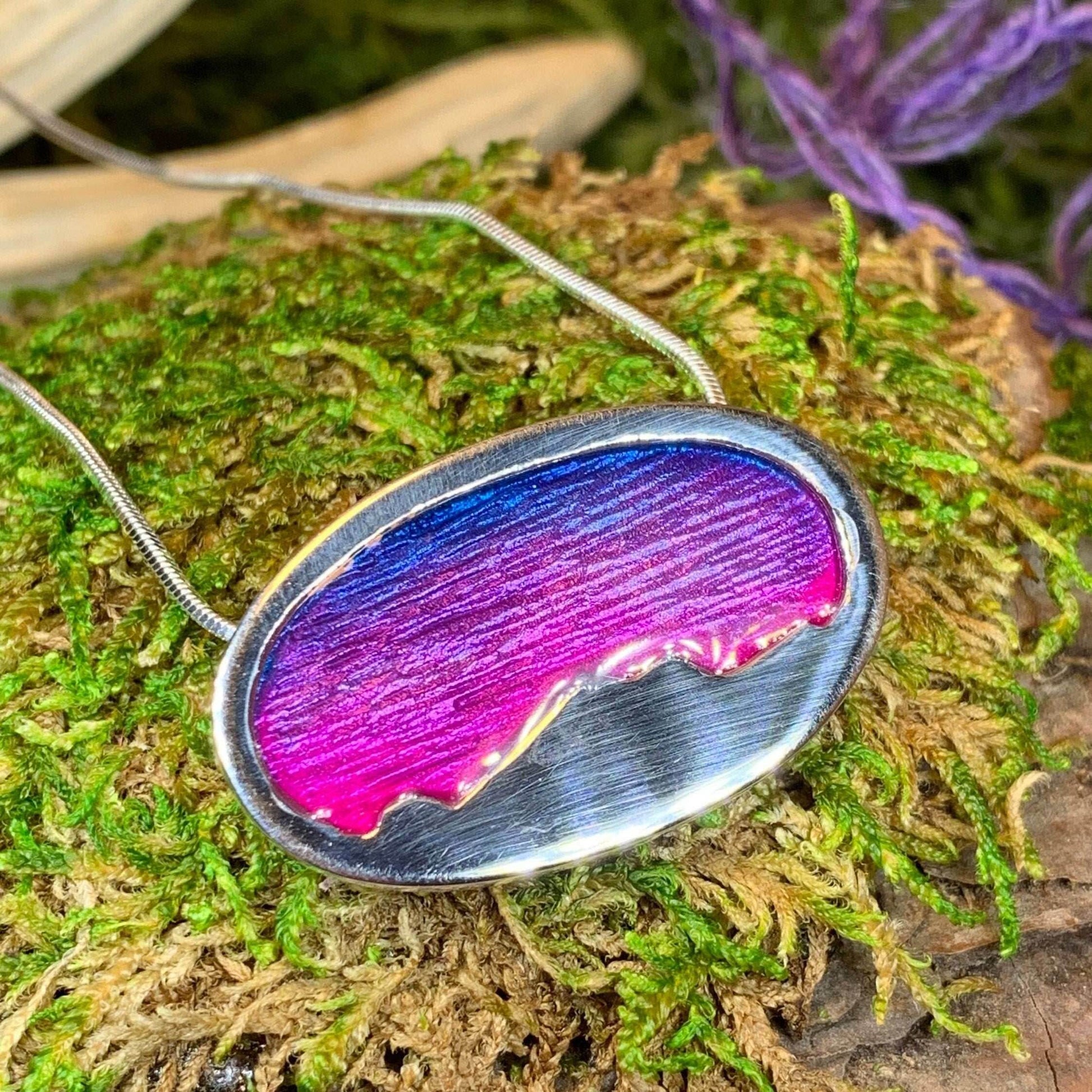 Purple Skies Northern Lights Necklace - 18