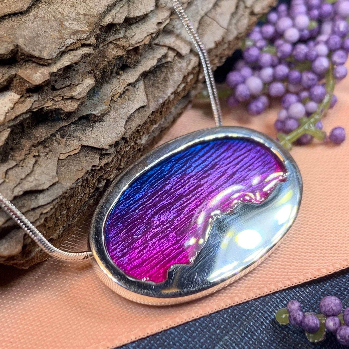 Purple Skies Northern Lights Necklace - 18