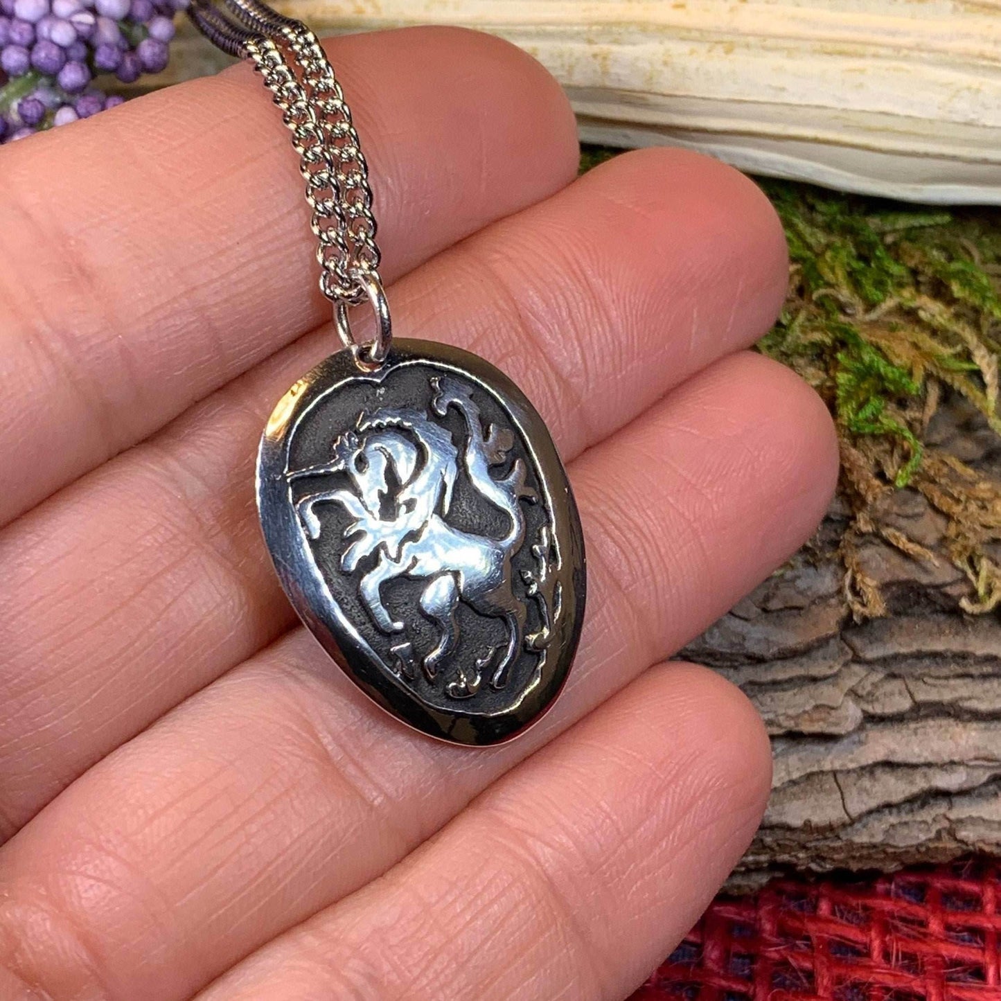 Unicorn of Scotland Pewter Necklace - 