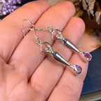 Sky Goddess Earrings - Amethyst Oval