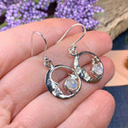 Serenade Crescent Moon Earrings - Moonstone