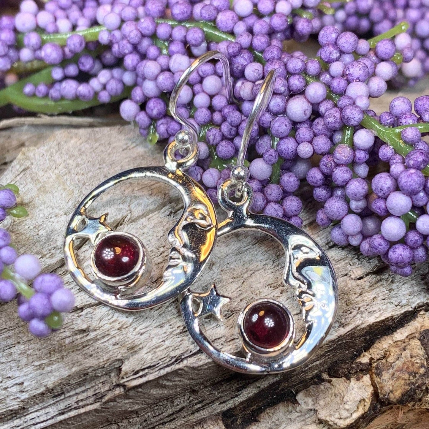 Serenade Crescent Moon Earrings - Moonstone