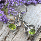 Jayden Trinity Knot Earrings - Peridot