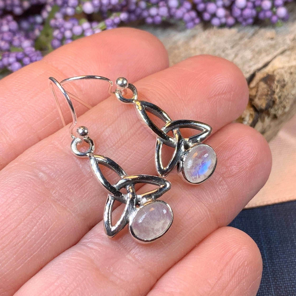 Jayden Trinity Knot Earrings - Amethyst