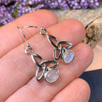 Jayden Trinity Knot Earrings - Amethyst