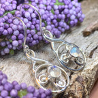 Moira Celtic Spiral Earrings - Moonstone