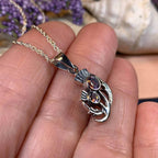 Scottish Spring Thistle Necklace - 18 / Faceted Gemstone