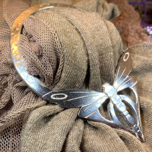 Pond Dancer Dragonfly Scarf Ring - 
