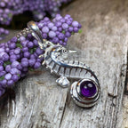 Seasprite Seahorse Necklace - 18 / Amethyst