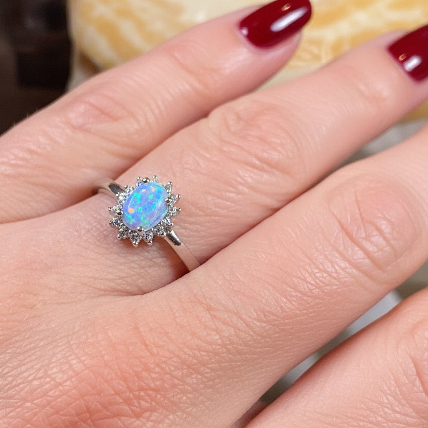 Leanni Opal Celtic Ring