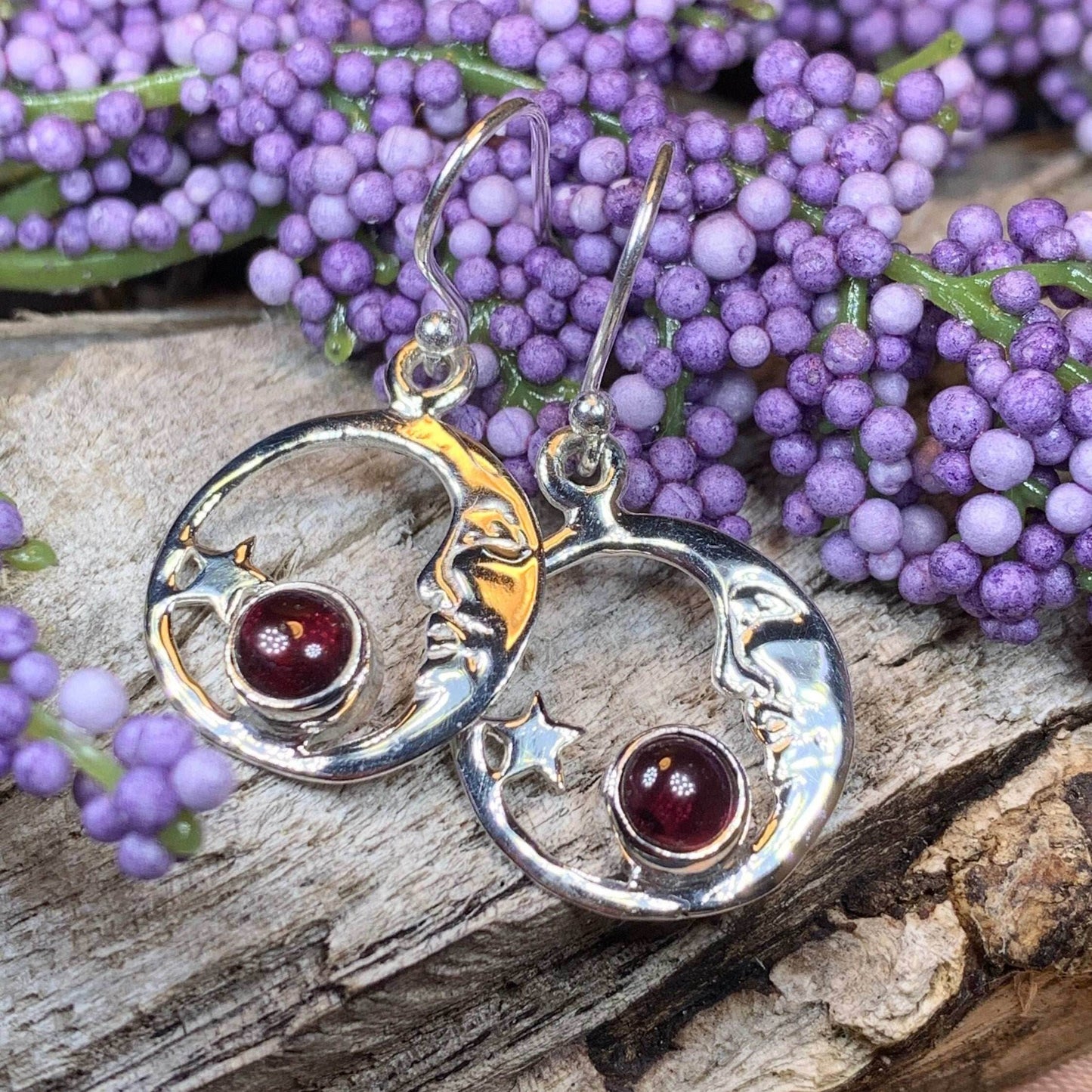 Serenade Crescent Moon Earrings - Moonstone