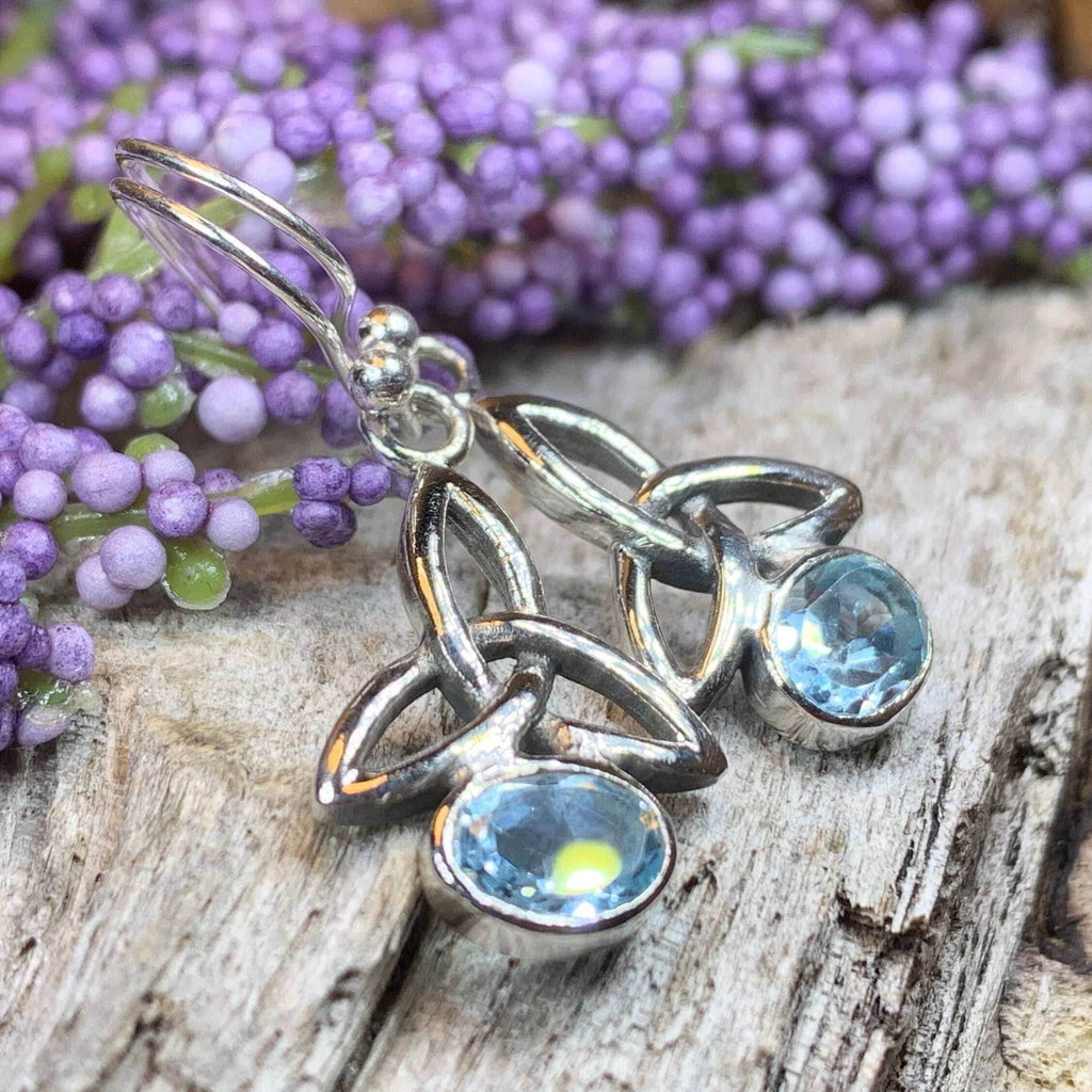 Jayden Trinity Knot Earrings - Amethyst
