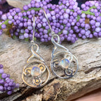 Moira Celtic Spiral Earrings - Amethyst