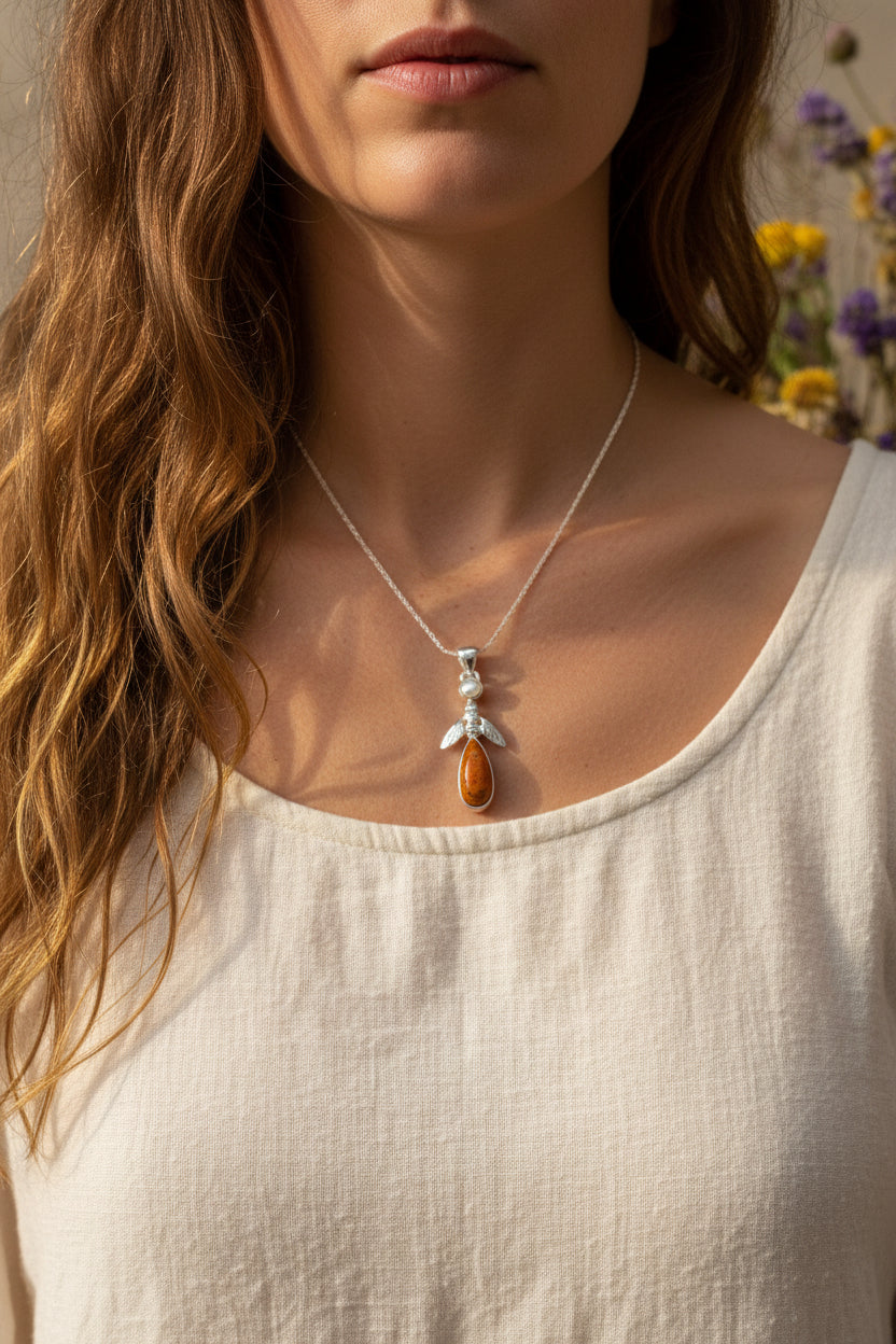 Summer Garden Bee Necklace