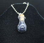 Blue Sandstone Luck Keychain Charm Zipper Pull Crystal Witch Witchy Jewelry Witchcraft