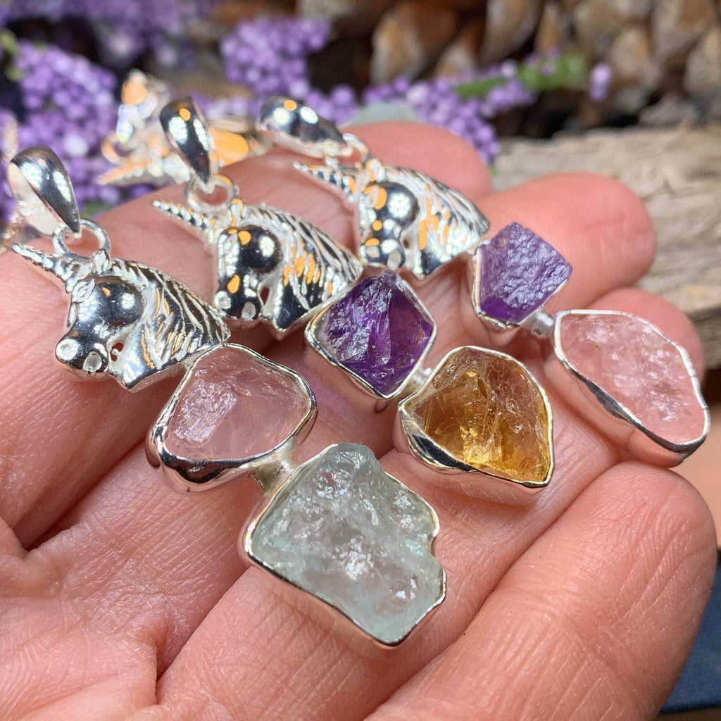 Cloudwalker Unicorn Necklace - 18 / Amethyst/Rose