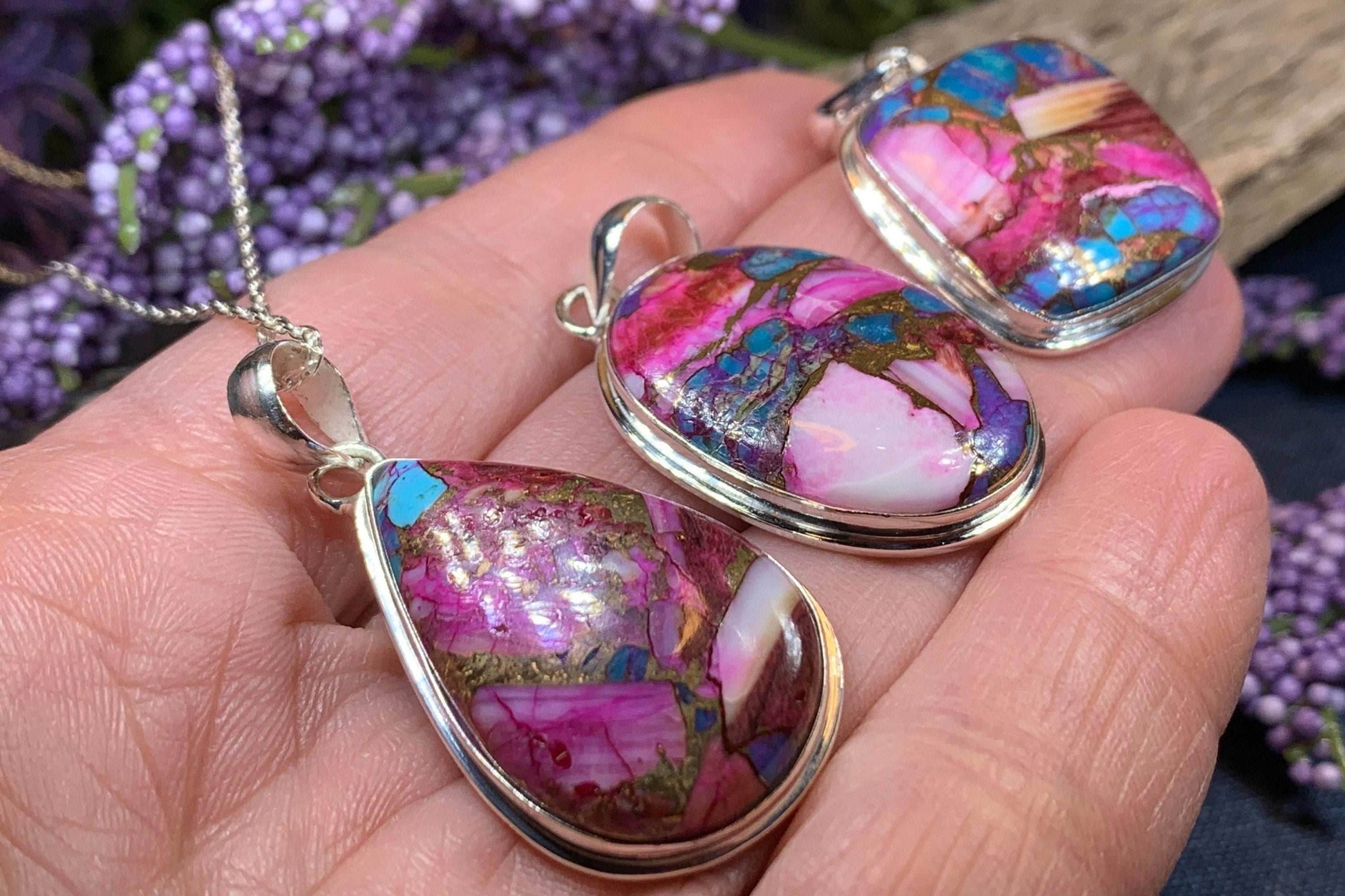 Pink Sunset Copper Turquoise Necklace - 18 / Square