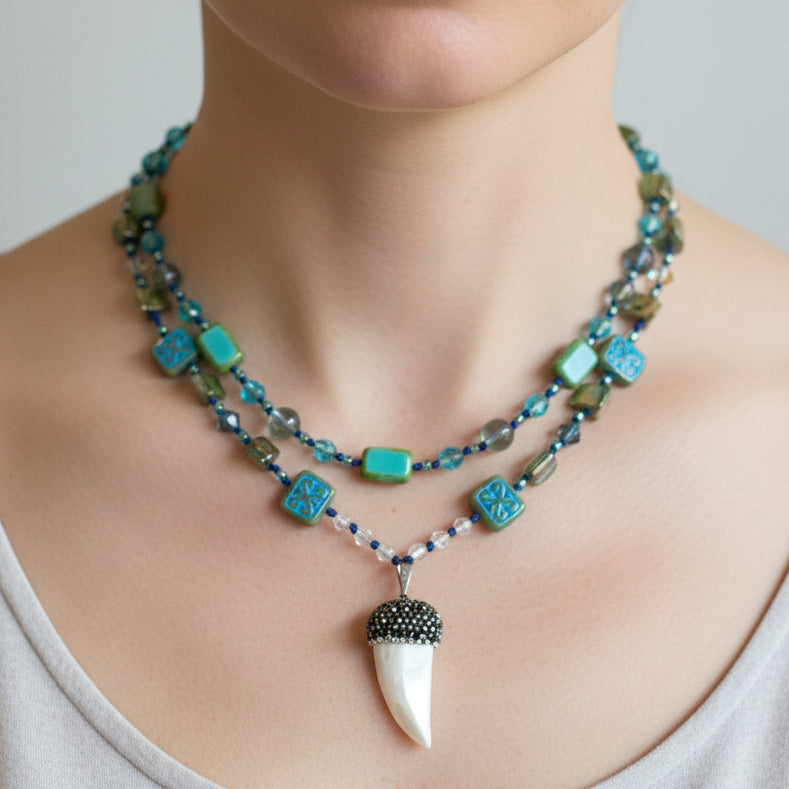 Santorini Breeze Long Necklace