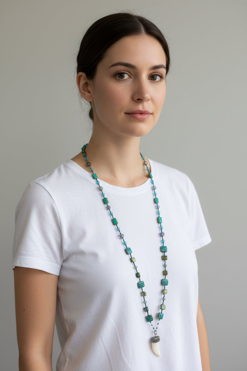 Santorini Breeze Long Necklace