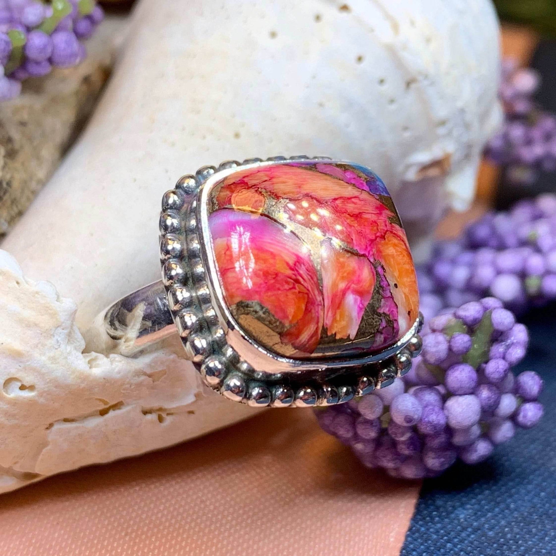 Irish Sunrise Ring - 7 / Square
