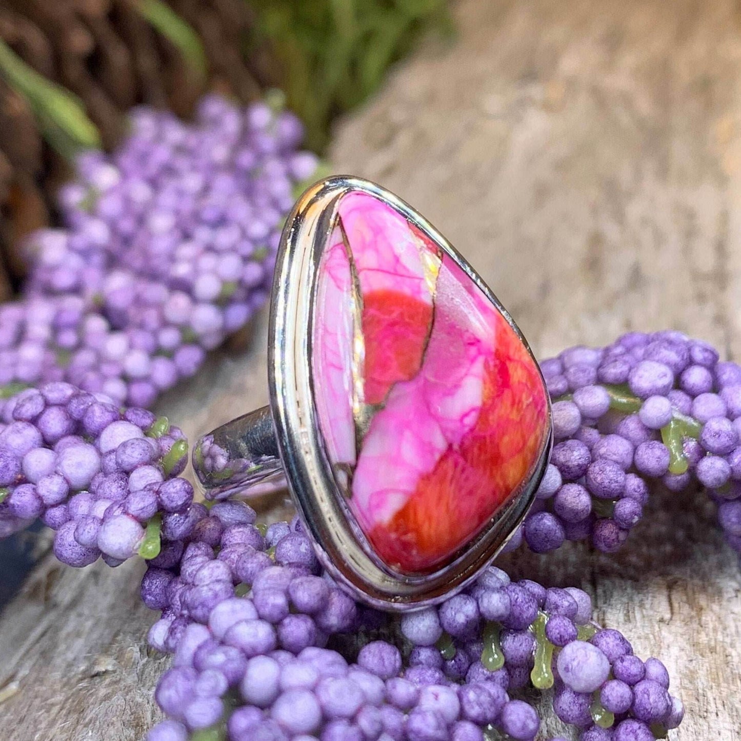 Fairy Glen Turquoise Ring - 9 / Organic