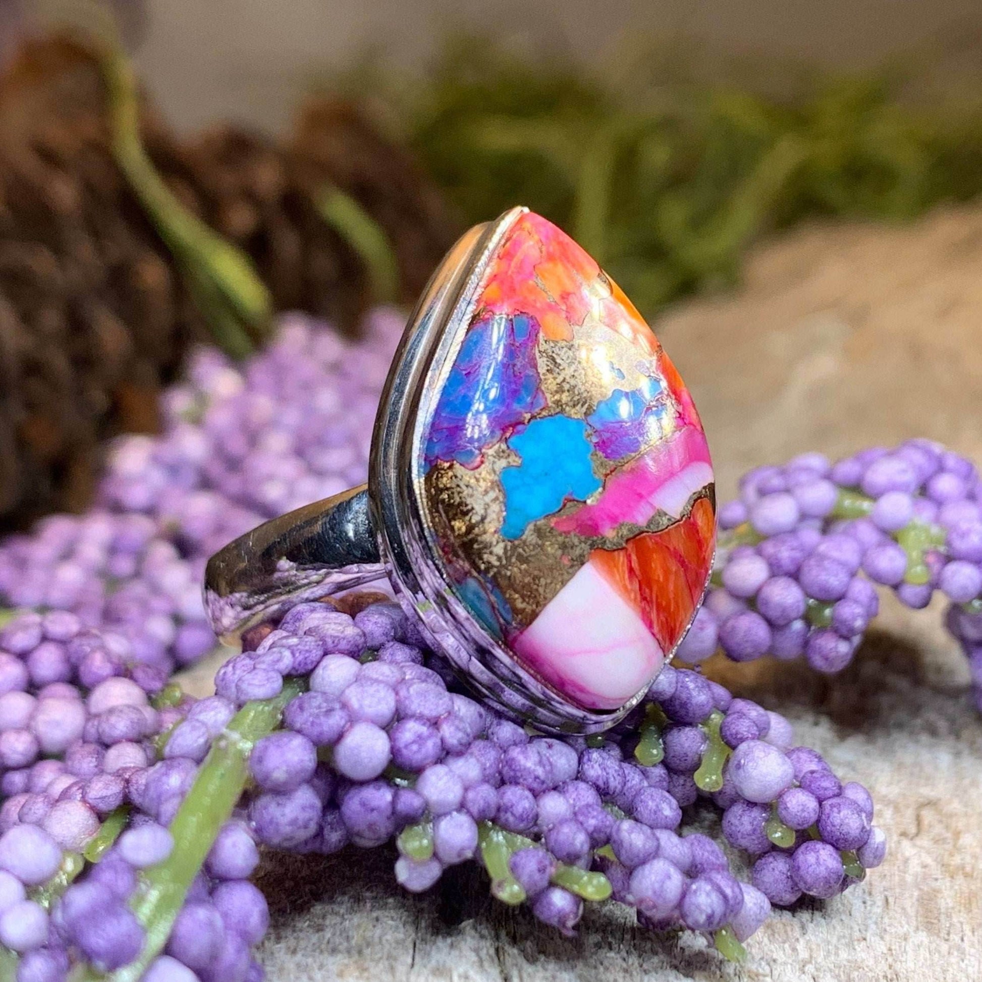 Fairy Glen Turquoise Ring - 6 1/2 / Teardrop