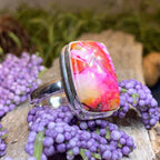 Fairy Glen Turquoise Ring - 6 1/2 / Rectangle