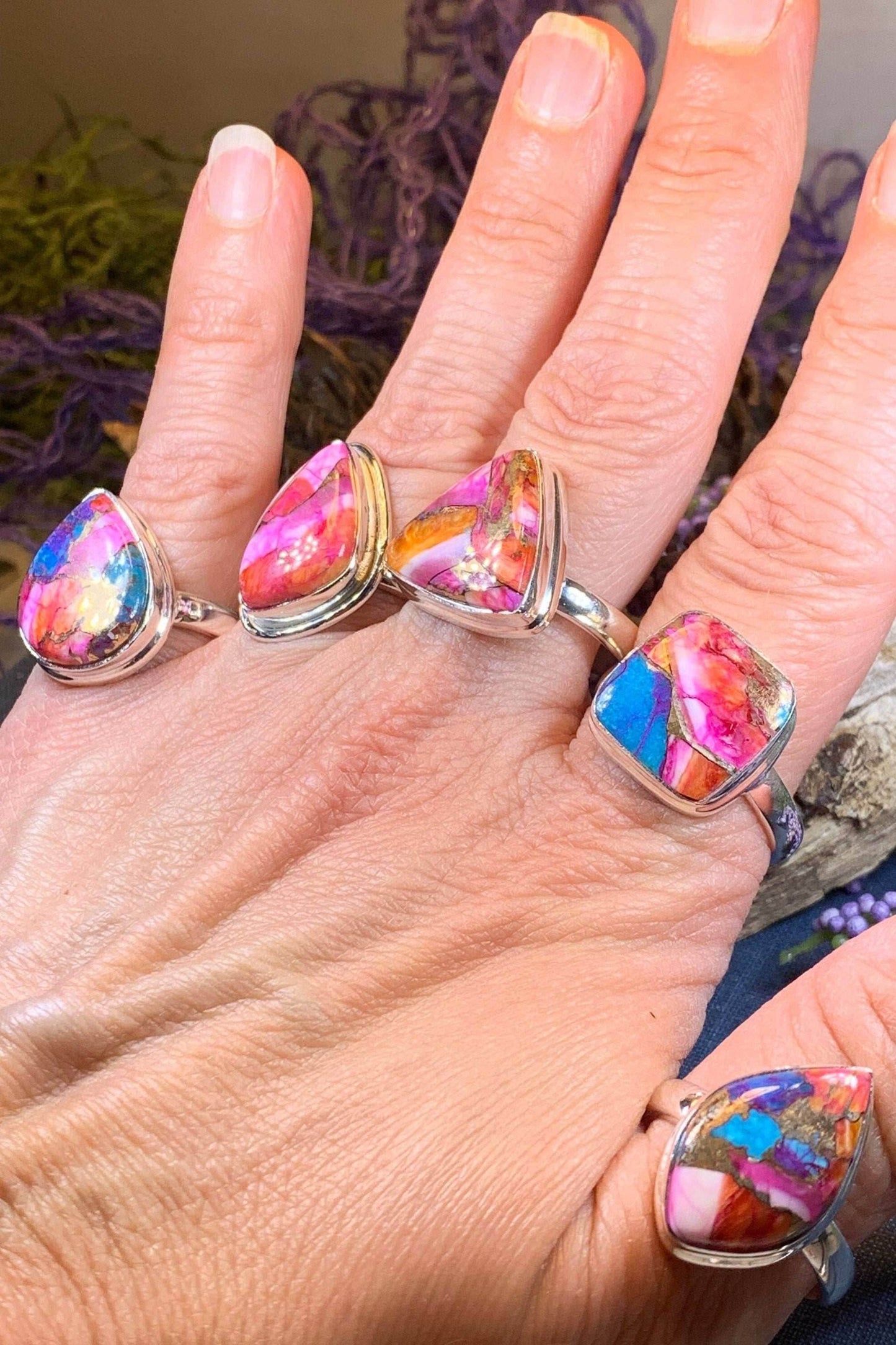 Fairy Glen Turquoise Ring - 6 1/2 / Teardrop